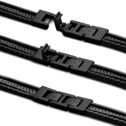 Lucleon Bracelet Roy à Double Tour En Cuir Foncé Bicolore Avec Fermoir Noir -Bijouterie Soldes Boutique 04.03.2021 roy bracelet locks how to use 2 copy 3