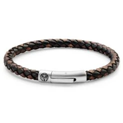 Lucleon Bracelet Collins En Cuir Marron Et Noir - 6 Mm