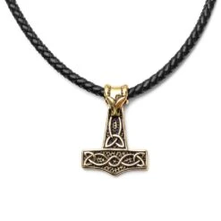 Fort Tempus Collier En Cuir Noir Et Pendentif Marteau De Thor Mjöllnir -Bijouterie Soldes Boutique 1 1 201 1 179 1 231
