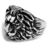 Fort Tempus Bague Chevalière En Acier Détail Lion -Bijouterie Soldes Boutique 1 1 5 5