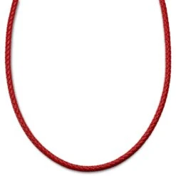 Lucleon Tenvis | Collier En Cuir Rouge 5 Mm