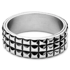 Lucleon Anneau En Acier Pearce Pyramis -Bijouterie Soldes Boutique 1 2.62035a2c368fc32c3d9b1a5093d48495 8