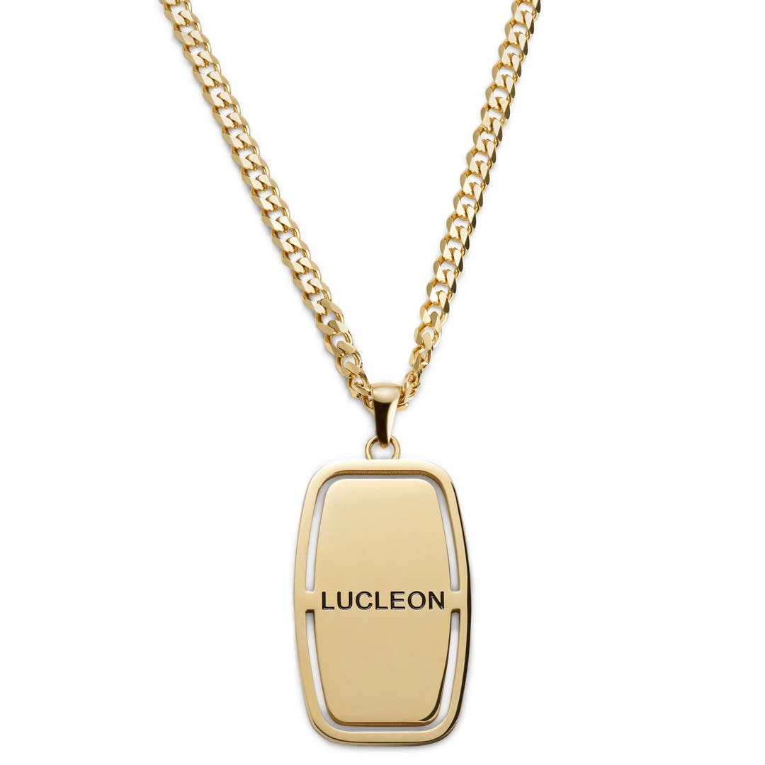 Lucleon Collier à Plaque Militaire Dorée Icarus Gael 8 Lucleon Collier à Plaque Militaire Dorée Icarus Gael – Image 6