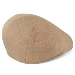 Fawler Casquette PlateTirreno à Carreaux De Couleur Sable Foncé -Bijouterie Soldes Boutique 1 2 121 1 172 1 101 3 120