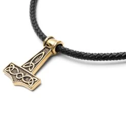 Fort Tempus Collier En Cuir Noir Et Pendentif Marteau De Thor Mjöllnir -Bijouterie Soldes Boutique 1 2 121 1 172 1 101 3 34