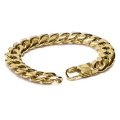Lucleon Gourmette En Acier Doré 12 Mm 6 Lucleon Gourmette En Acier Doré 12 Mm -Bijouterie Soldes Boutique 1 2jpg gold12mm
