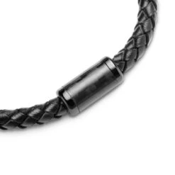 Seizmont Panther | Bracelet Noir En Cuir Et Fibre De Carbone -Bijouterie Soldes Boutique 1 3.02f2ac83d5c40825d3ee2913c8ffaf9b 3