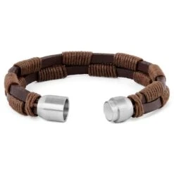 Fort Tempus Bracelet En Cuir Brun Le Tisserand -Bijouterie Soldes Boutique 1 3 177 1 143