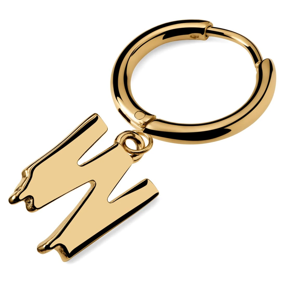 Otsu Fahrenheit | Boucle D'oreille Avec L'initiale W En Acier Argenté 3 Otsu Fahrenheit | Boucle D'oreille Avec L'initiale W En Acier Argenté