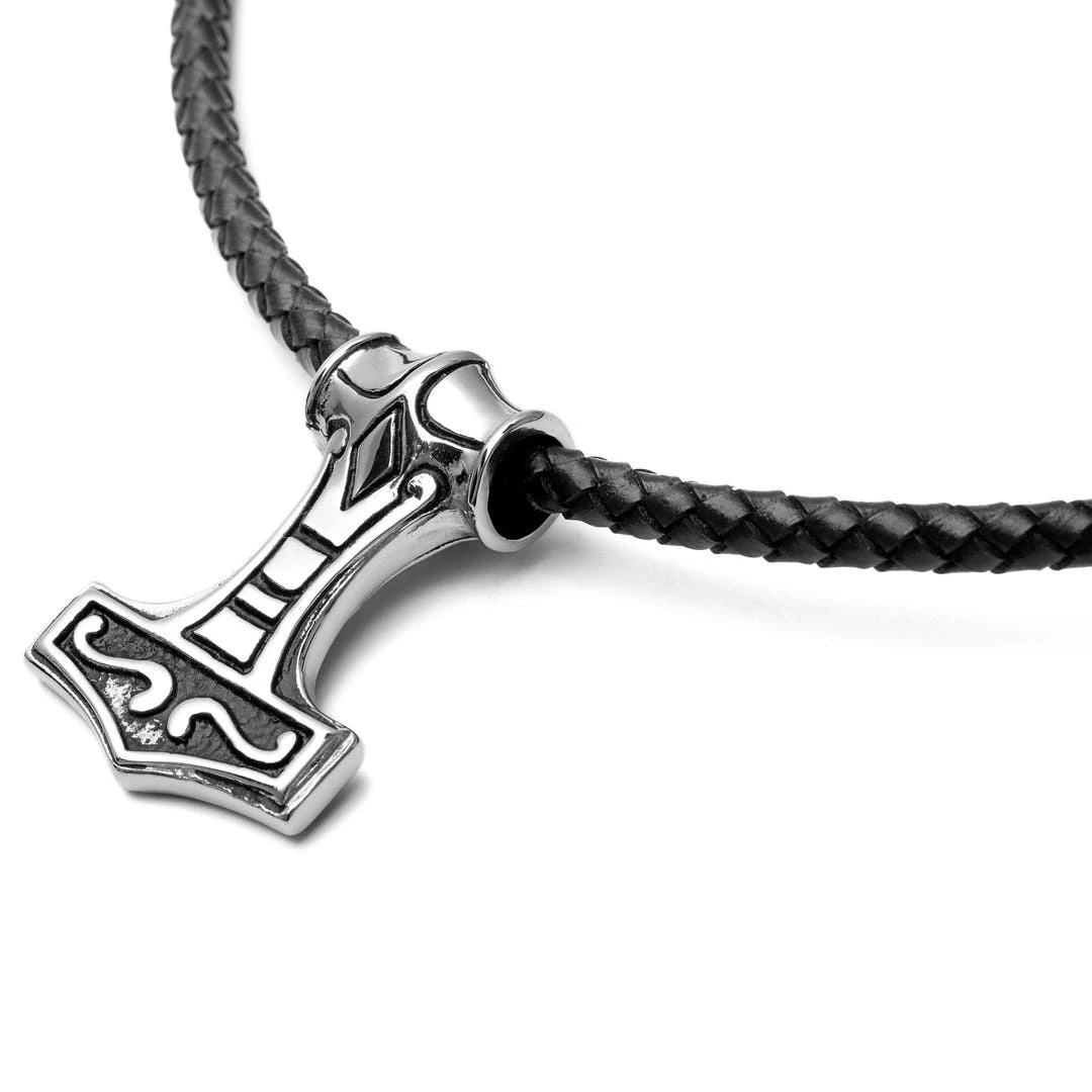 Fort Tempus Collier En Cuir Noir Et Pendentif Viking Double Face 8 Fort Tempus Collier En Cuir Noir Et Pendentif Viking Double Face – Image 6