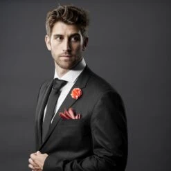 Warren Asher Boutonnière Orange Deluxe -Bijouterie Soldes Boutique 11013 05