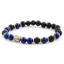 Neshraw Bracelet Bleu Hommage à Bouddha -Bijouterie Soldes Boutique 11083 03