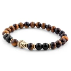 Neshraw Bracelet Marron Hommage à Bouddha -Bijouterie Soldes Boutique 11101 03