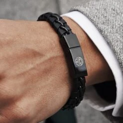 Lucleon Bracelet En Cuir Brun Lacé -Bijouterie Soldes Boutique 11612best