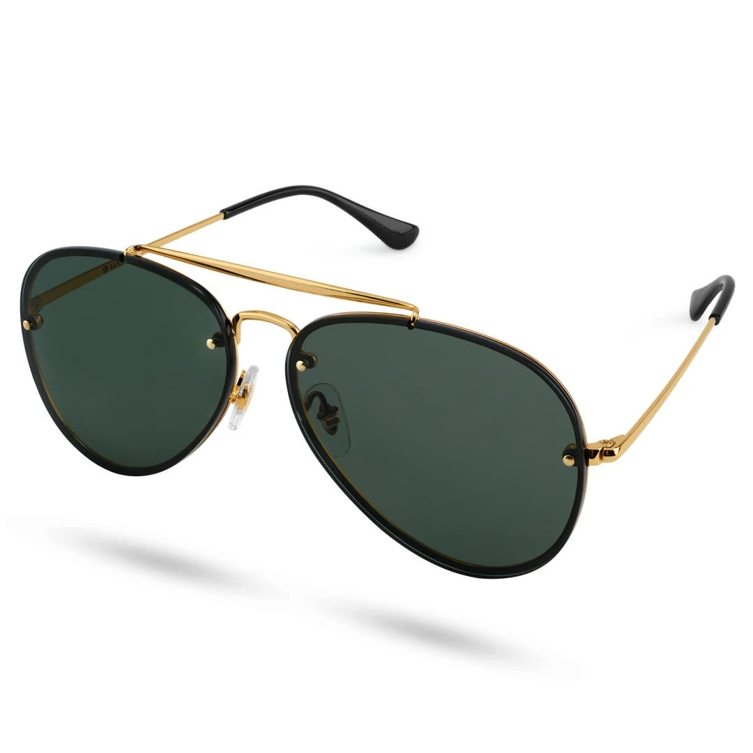 Lucleon Occasus | Lunettes De Soleil Aviator Dorées à Verres Verts Dégradés 7 Lucleon Occasus | Lunettes De Soleil Aviator Dorées à Verres Verts Dégradés – Image 5