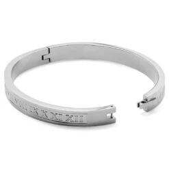 Lucleon Bracelet Jonc Arie Argenté à Chiffres -Bijouterie Soldes Boutique 12 3 no