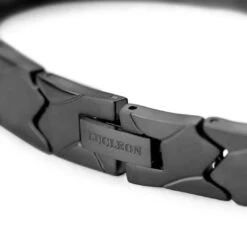 Lucleon Bracelet Magnétique Asymétrique En Titane Noir -Bijouterie Soldes Boutique 12 5mag
