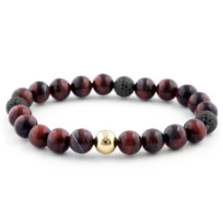 Neshraw Bracelet De Pierre Bordeaux Classique
