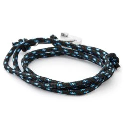 Tailor Toki Le Marin - Bracelet Noir Et Bleu à Pendentif Argenté 10 Tailor Toki Le Marin - Bracelet Noir Et Bleu à Pendentif Argenté -Bijouterie Soldes Boutique 13 1 50 1 82 1