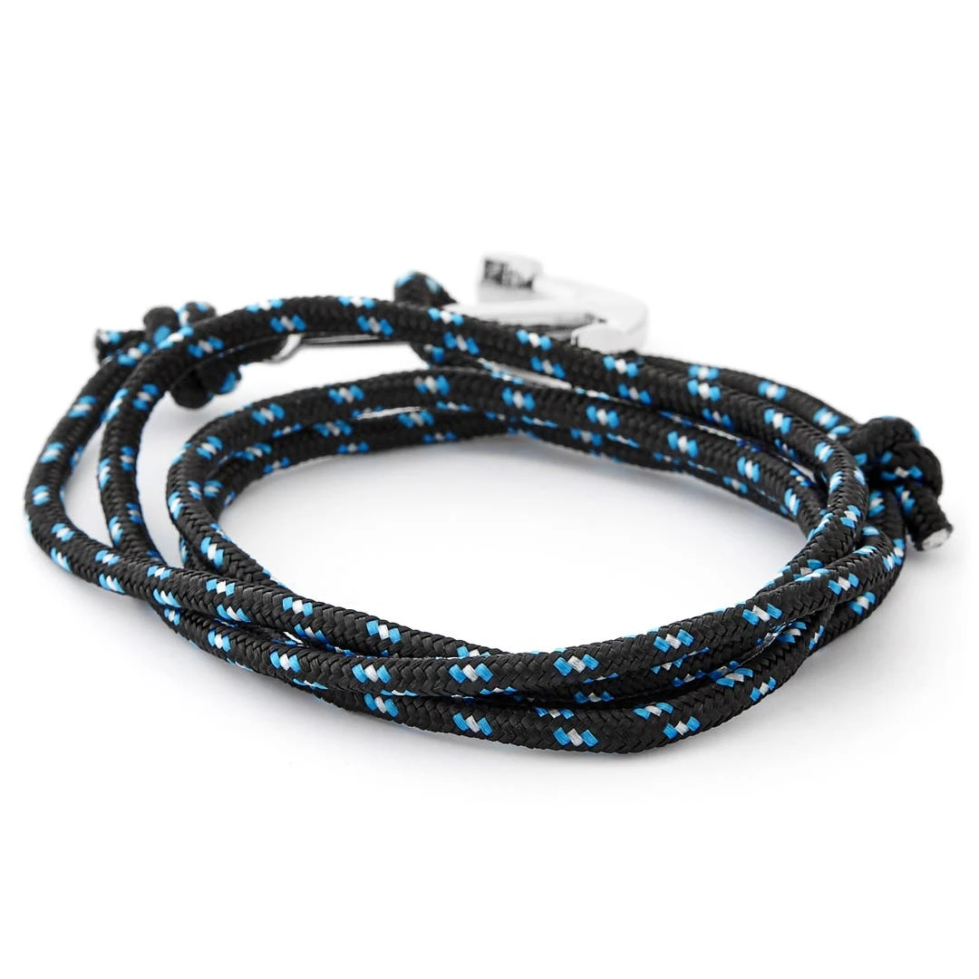 Tailor Toki Le Marin - Bracelet Noir Et Bleu à Pendentif Argenté 5 Tailor Toki Le Marin - Bracelet Noir Et Bleu à Pendentif Argenté – Image 3