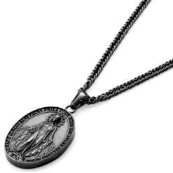 Lucleon Sanctus | Collier Argenté Vintage Avec Médaille Miraculeuse -Bijouterie Soldes Boutique 13 2d5df64a25a64d663e7597026ced0f517