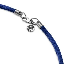 Lucleon Tenvis | Collier En Cuir Bleu 5 Mm -Bijouterie Soldes Boutique 13 2kollin