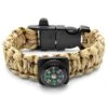 Tailor Toki Bracelet Paracord Couleur Sable Avec Design De Boussole, Sifflet Et Allume-feu
