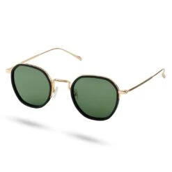 Waykins Lunettes De Soleil Dorées Wylie Thea à Verres Polarisés Verts