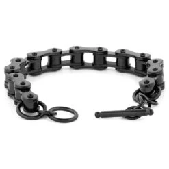 Fort Tempus Bracelet Chaîne De Vélo En Acier Noir -Bijouterie Soldes Boutique 14 3 113