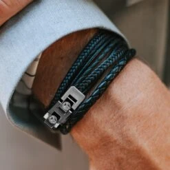 Lucleon Bracelet Roy En Cuir Noir Et Fermoir Couleur Métal -Bijouterie Soldes Boutique 14440 bracelet