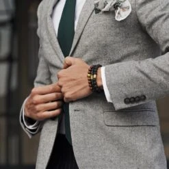 Lucleon Set De Bracelets Miro En Oeils De Tigre, Pierres De Lave & Noix De Coco -Bijouterie Soldes Boutique 14579 squares