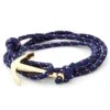 Tailor Toki Bracelet L'ancre Dorée à Cordon Bleu Blanc Rouge -Bijouterie Soldes Boutique 14 93