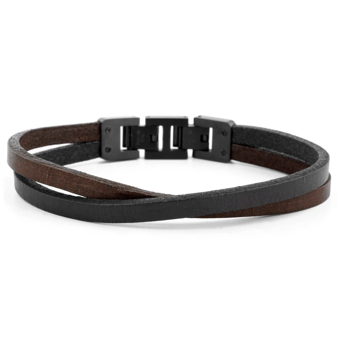 Lucleon Bracelet Roy à Simple Tour En Cuir Foncé Avec Fermoir Noir 3 Lucleon Bracelet Roy à Simple Tour En Cuir Foncé Avec Fermoir Noir