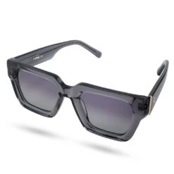 Otsu Occasus | Lunettes De Soleil Carrées Translucides à Verres Gris Clairs Polarisés -Bijouterie Soldes Boutique 16 1 glasot 1