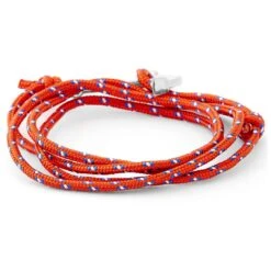 Tailor Toki Le Marin - Bracelet Rouge, Bleu Et Blanc à Pendentif Argenté -Bijouterie Soldes Boutique 16 1 79 1