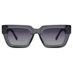 Otsu Occasus | Lunettes De Soleil Carrées Translucides à Verres Gris Clairs Polarisés