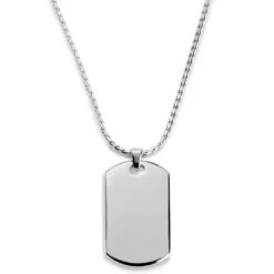 Lucleon Collier à Plaque Militaire Argentée Icarus Rayder -Bijouterie Soldes Boutique 16 2d48a9c9568aab7d0a8b15d5ad339994c