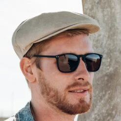 Fawler Casquette Plate Lory Couleur Beige -Bijouterie Soldes Boutique 16553 hat