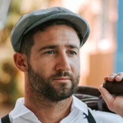 Fawler Casquette Gavroche Spicchi Gris Pied-de-poule -Bijouterie Soldes Boutique 16562 hat