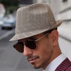 Fawler Chapeau Fedora Tirol Glen à Motif écossais -Bijouterie Soldes Boutique 16598 hat 1