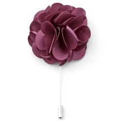 Warren Asher Boutonnière à Fleur Bordeaux Luxueuse
