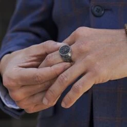 Lucleon Bague Argentée Gravel Leon -Bijouterie Soldes Boutique 17805 square