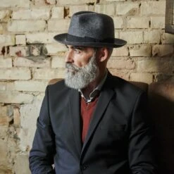 Fawler Chapeau Fédora Gris Filippo Moda -Bijouterie Soldes Boutique 17960 2