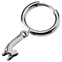 Otsu Fahrenheit | Boucle D'oreille Avec L'initiale J En Acier Argenté