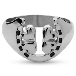 Seizmont Ace | Bague Argentée "Le Trèfle à 4 Feuilles" Et "Le Fer à Cheval" -Bijouterie Soldes Boutique 18 38f19865875d6116770f7203a7b39877f 8