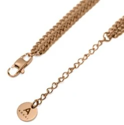Arkai Collier Rico à Double Chaîne Couleur Or Rose -Bijouterie Soldes Boutique 18 423719600a4e0162a42c2f28db498736c