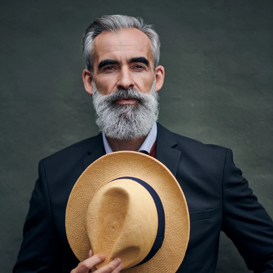 Fawler Chapeau Panama Moda Couleur Havane Clair Avec Gallon Bleu Marine Piero 6 Fawler Chapeau Panama Moda Couleur Havane Clair Avec Gallon Bleu Marine Piero – Image 4