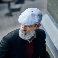 Fawler Casquette Plate Marcello Moda Bleu Clair -Bijouterie Soldes Boutique 18020 3