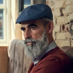 Fawler Casquette Plate Bleu Marine Marcello Moda -Bijouterie Soldes Boutique 18040 1