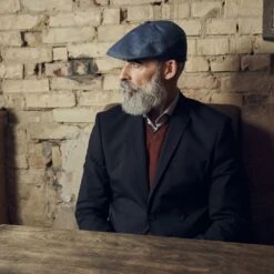 Fawler Casquette Plate Bleu Marine Marcello Moda -Bijouterie Soldes Boutique 18040 1 2